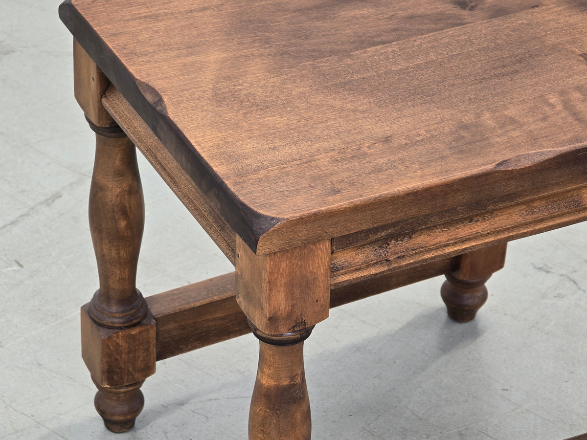 HOCKER BEISTELLTISCH Vintage Brutalist Holz Rustikal Massiv