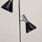 MID CENTURY STEHLAMPE Leuchte Vintage schwarz chrom Licht 60s