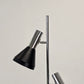 MID CENTURY STEHLAMPE Leuchte Vintage schwarz chrom Licht 60s