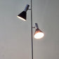 MID CENTURY STEHLAMPE Leuchte Vintage schwarz chrom Licht 60s