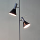 MID CENTURY STEHLAMPE Leuchte Vintage schwarz chrom Licht 60s