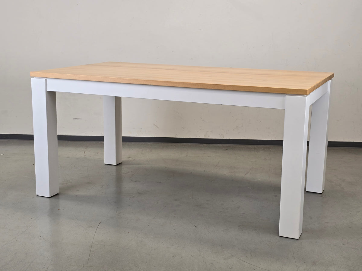 VOLLHOLZ ESSTISCH weiß Holz Esszimmer Tisch Schreibtisch Landhaus
