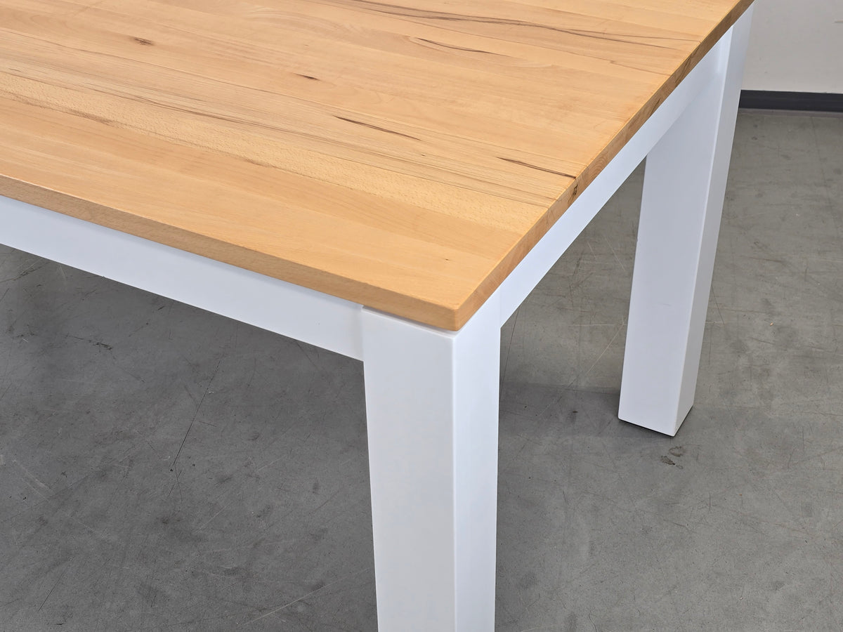 VOLLHOLZ ESSTISCH weiß Holz Esszimmer Tisch Schreibtisch Landhaus