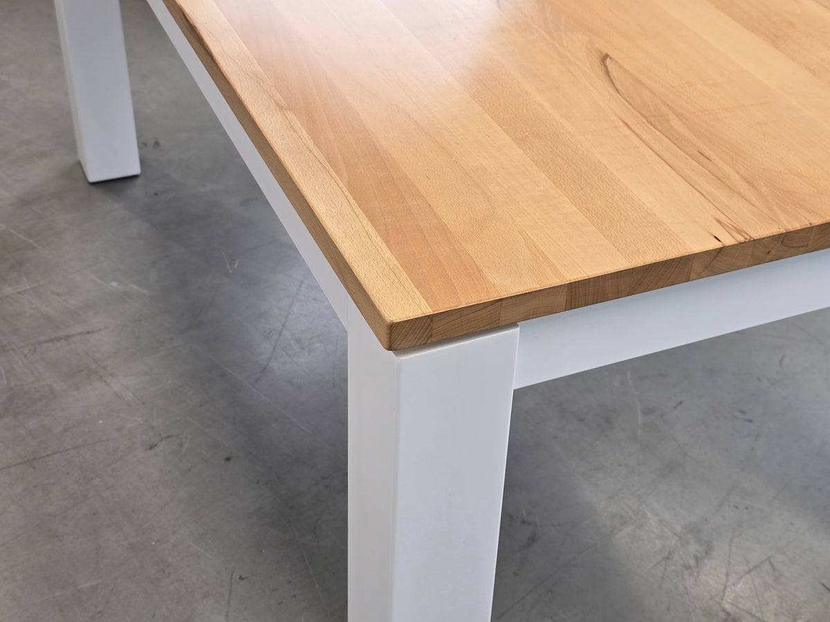 VOLLHOLZ ESSTISCH weiß Holz Esszimmer Tisch Schreibtisch Landhaus