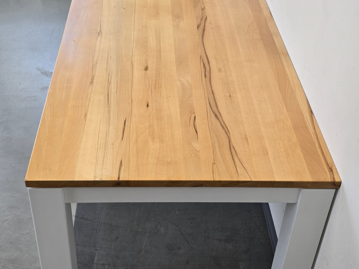VOLLHOLZ ESSTISCH weiß Holz Esszimmer Tisch Schreibtisch Landhaus