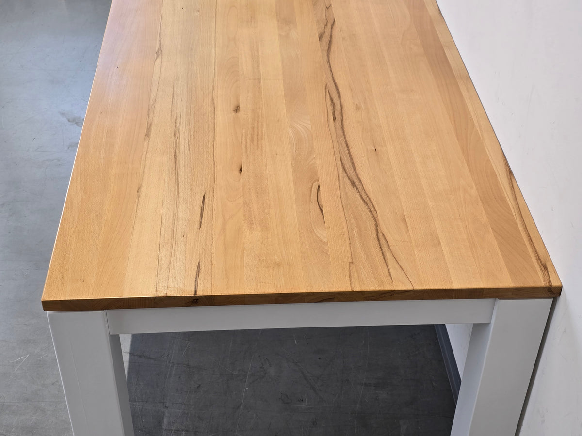VOLLHOLZ ESSTISCH weiß Holz Esszimmer Tisch Schreibtisch Landhaus
