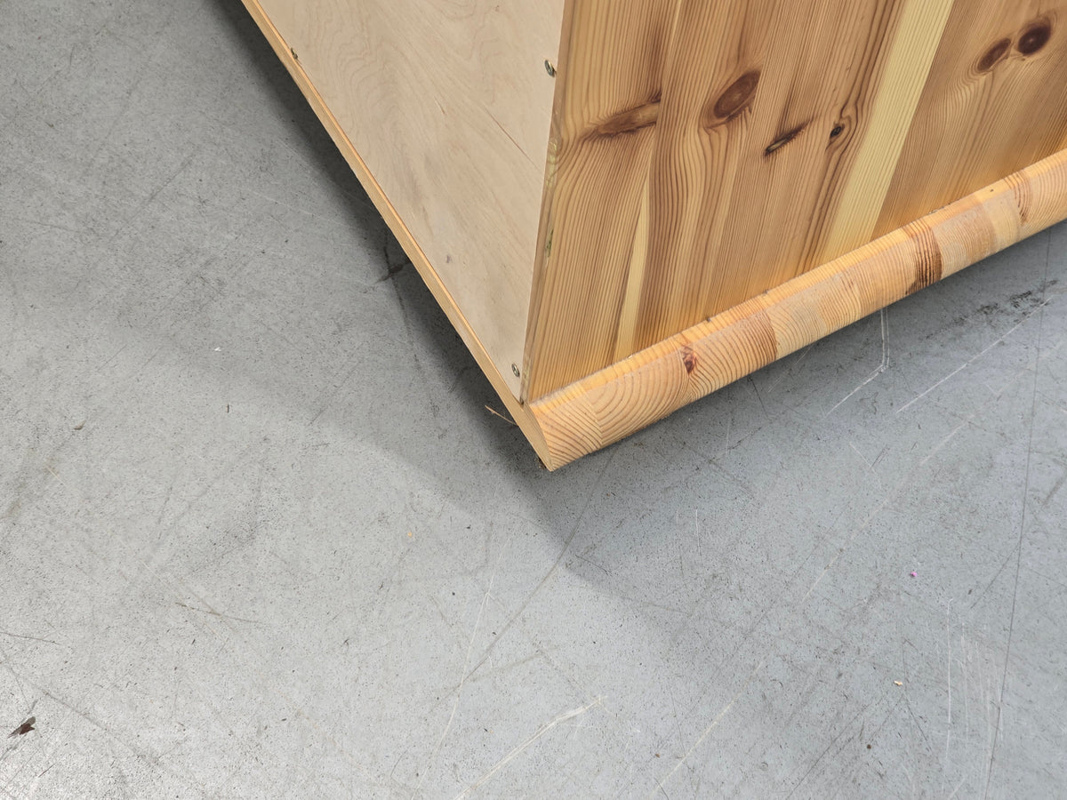 VOLLHOLZ KOMMODE Vintage Kiefer Holz Sideboard Schubladen Schuh