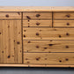 VOLLHOLZ KOMMODE Vintage Kiefer Holz Sideboard Schubladen Schuh