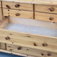 VOLLHOLZ KOMMODE Vintage Kiefer Holz Sideboard Schubladen Schuh