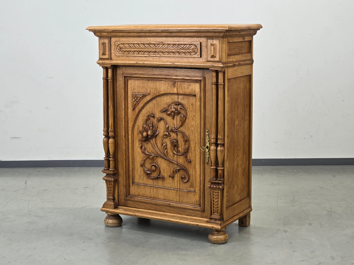 ANTIK KOMMODE Ablage Eiche Vollholz Vintage Flur Schnitzerei