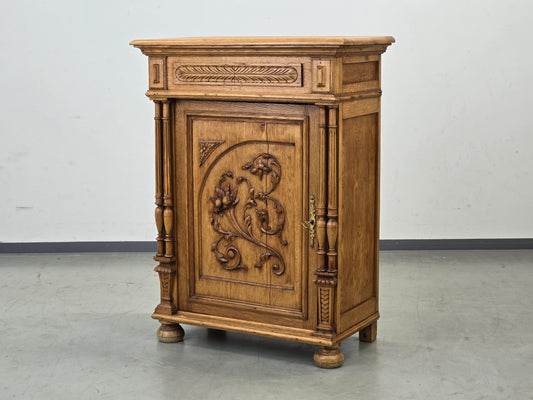 ANTIK KOMMODE Ablage Eiche Vollholz Vintage Flur Schnitzerei