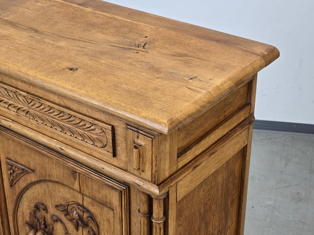 ANTIK KOMMODE Ablage Eiche Vollholz Vintage Flur Schnitzerei