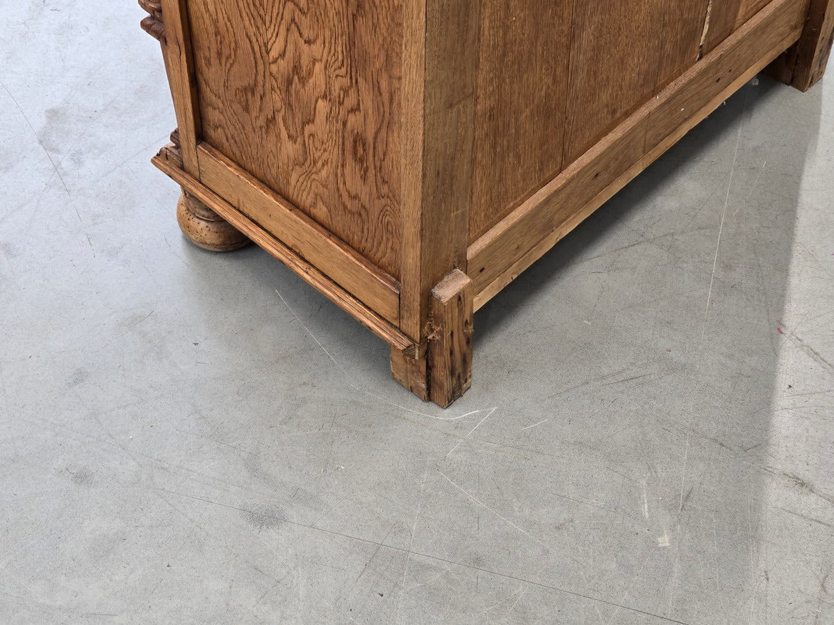 ANTIK KOMMODE Ablage Eiche Vollholz Vintage Flur Schnitzerei
