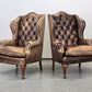 VINTAGE CHESTERFIELD SESSEL Antik Leder Tv Kaminzimmer Sessel