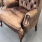 VINTAGE CHESTERFIELD SESSEL Antik Leder Tv Kaminzimmer Sessel
