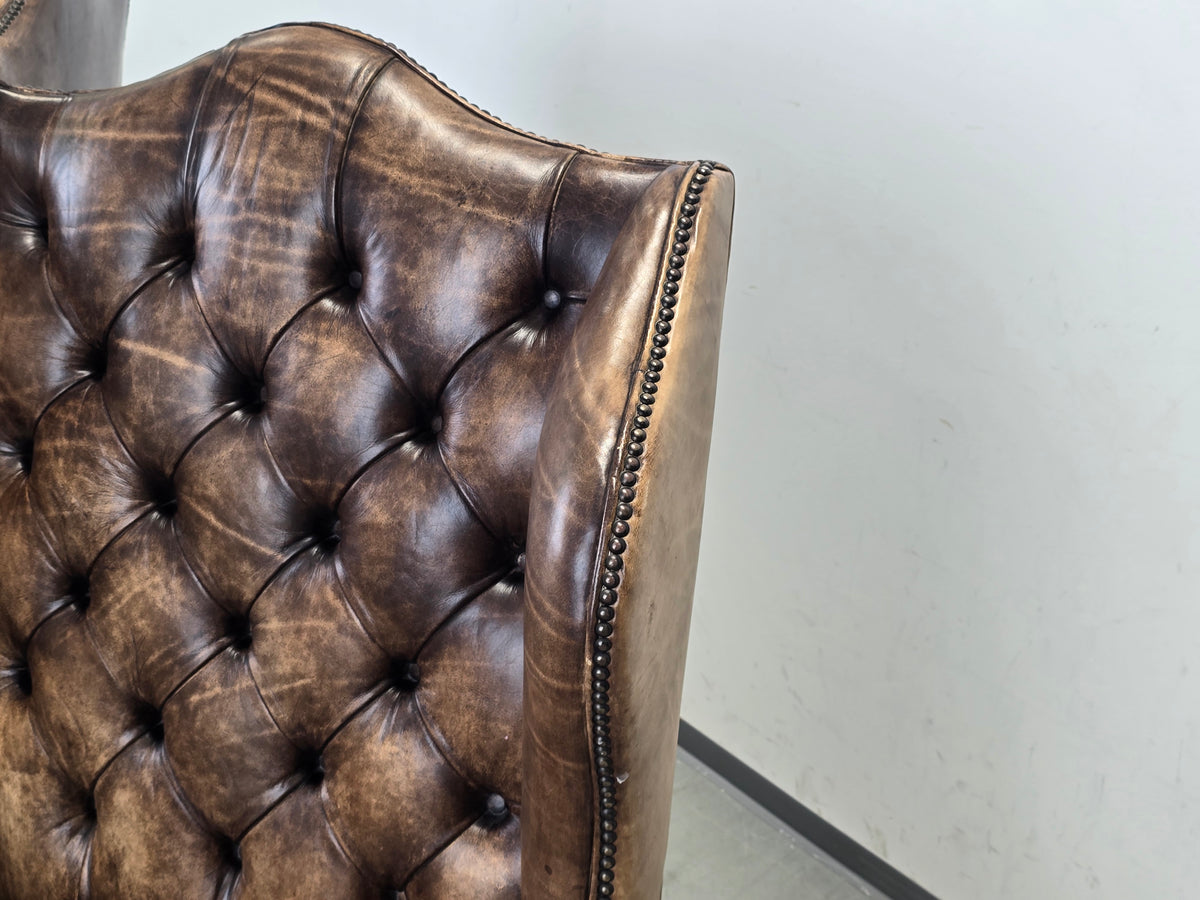 VINTAGE CHESTERFIELD SESSEL Antik Leder Tv Kaminzimmer Sessel
