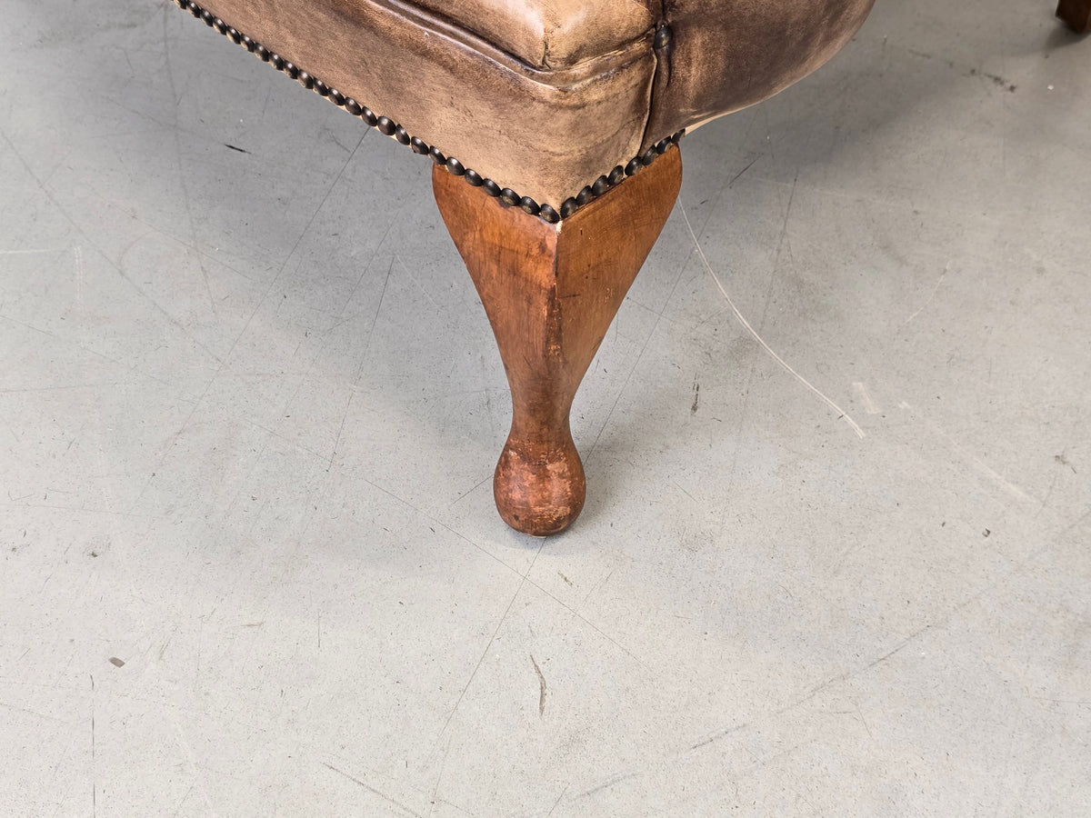 VINTAGE CHESTERFIELD SESSEL Antik Leder Tv Kaminzimmer Sessel