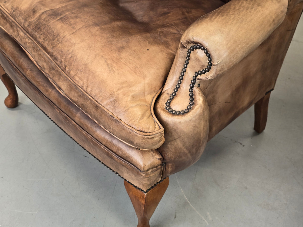 VINTAGE CHESTERFIELD SESSEL Antik Leder Tv Kaminzimmer Sessel