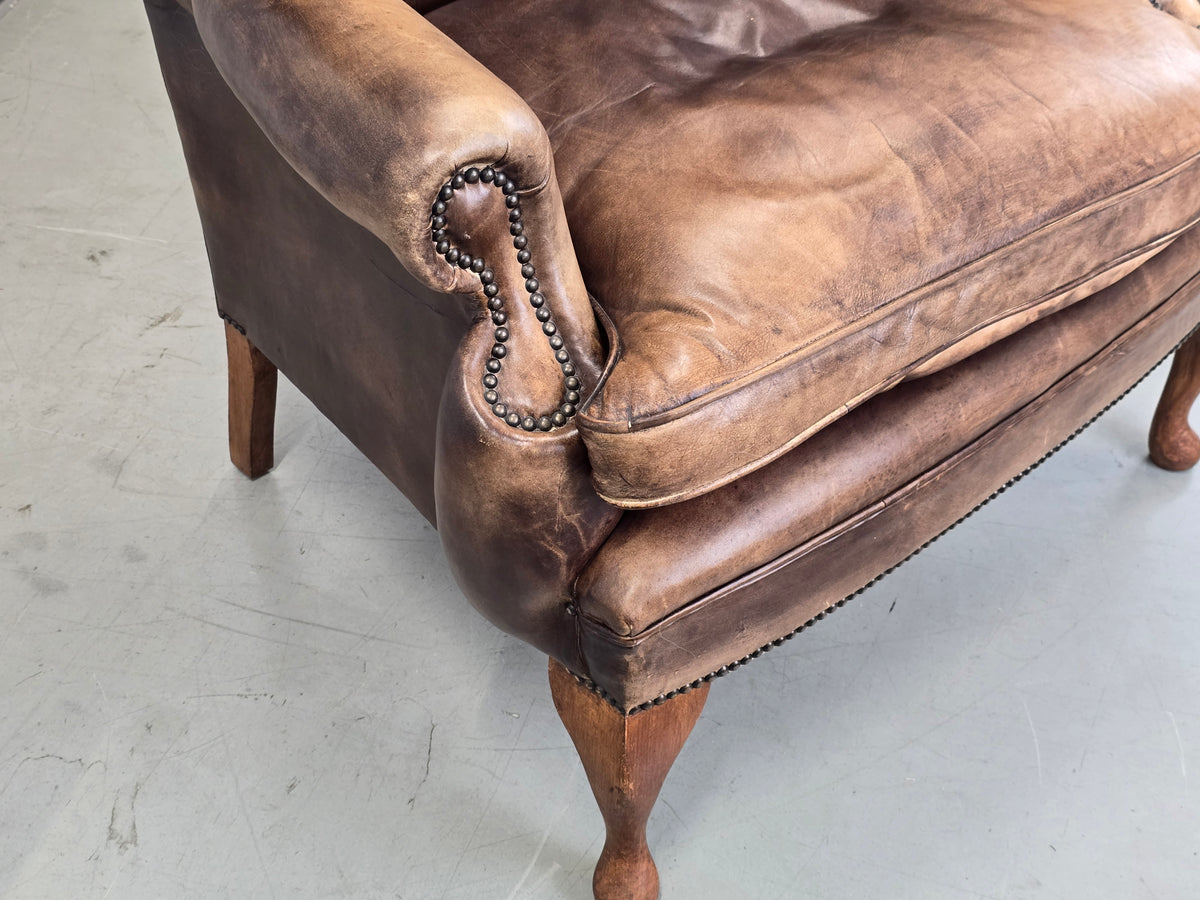 VINTAGE CHESTERFIELD SESSEL Antik Leder Tv Kaminzimmer Sessel
