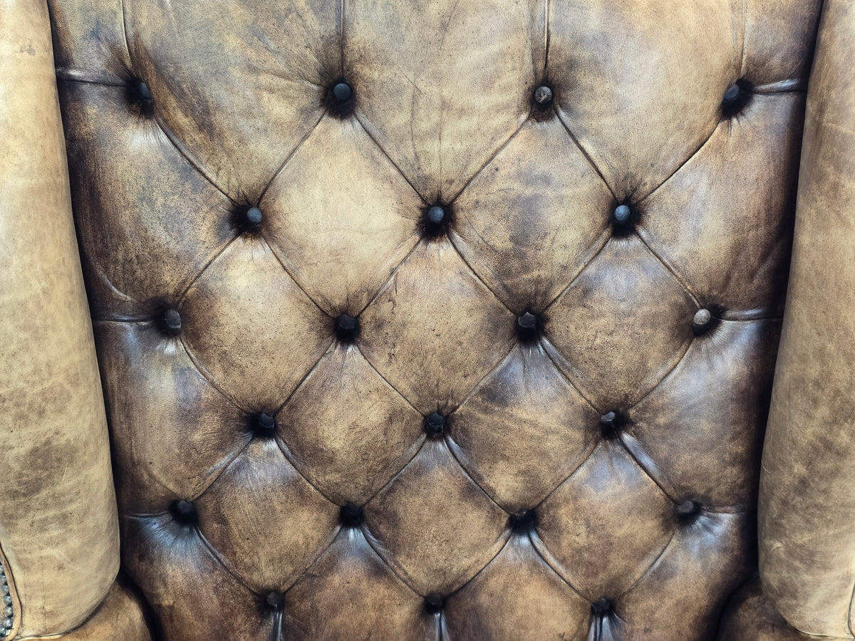 VINTAGE CHESTERFIELD SESSEL Antik Leder Tv Kaminzimmer Sessel