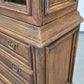 VINTAGE VITRINE Massiv Schrank Kommode Barock Stil Aufsatzschrank