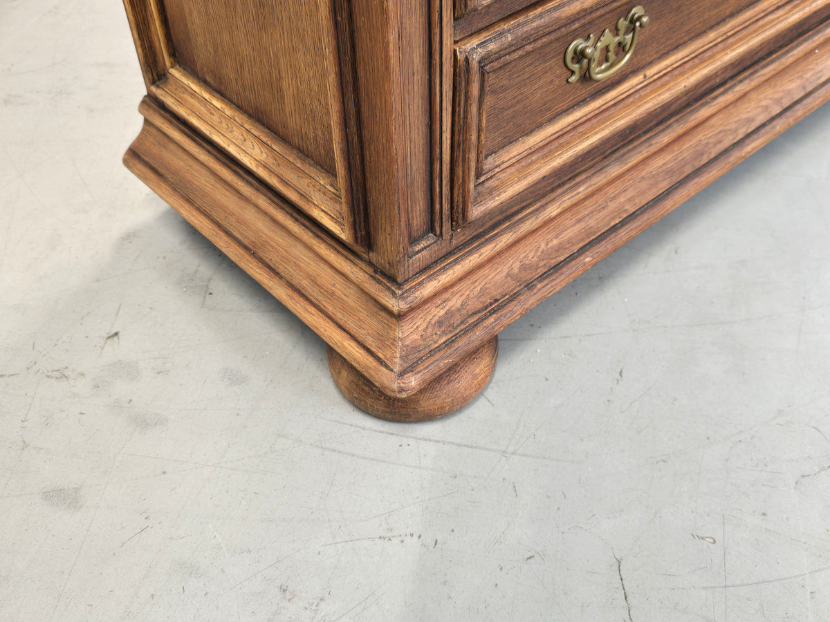 VINTAGE VITRINE Massiv Schrank Kommode Barock Stil Aufsatzschrank