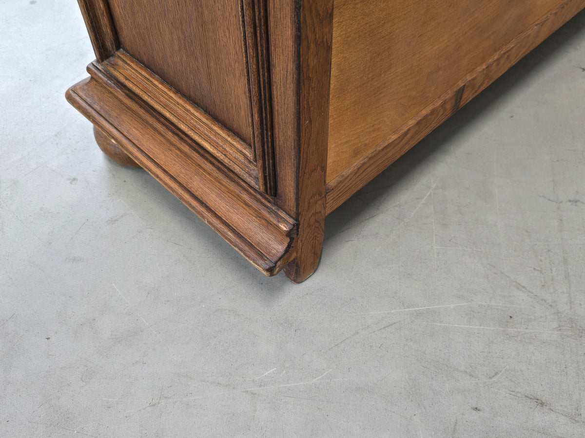 VINTAGE VITRINE Massiv Schrank Kommode Barock Stil Aufsatzschrank