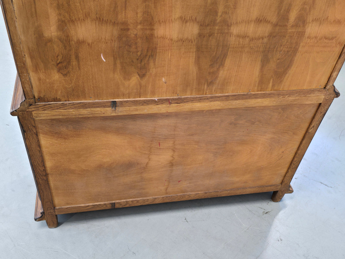 VINTAGE VITRINE Massiv Schrank Kommode Barock Stil Aufsatzschrank