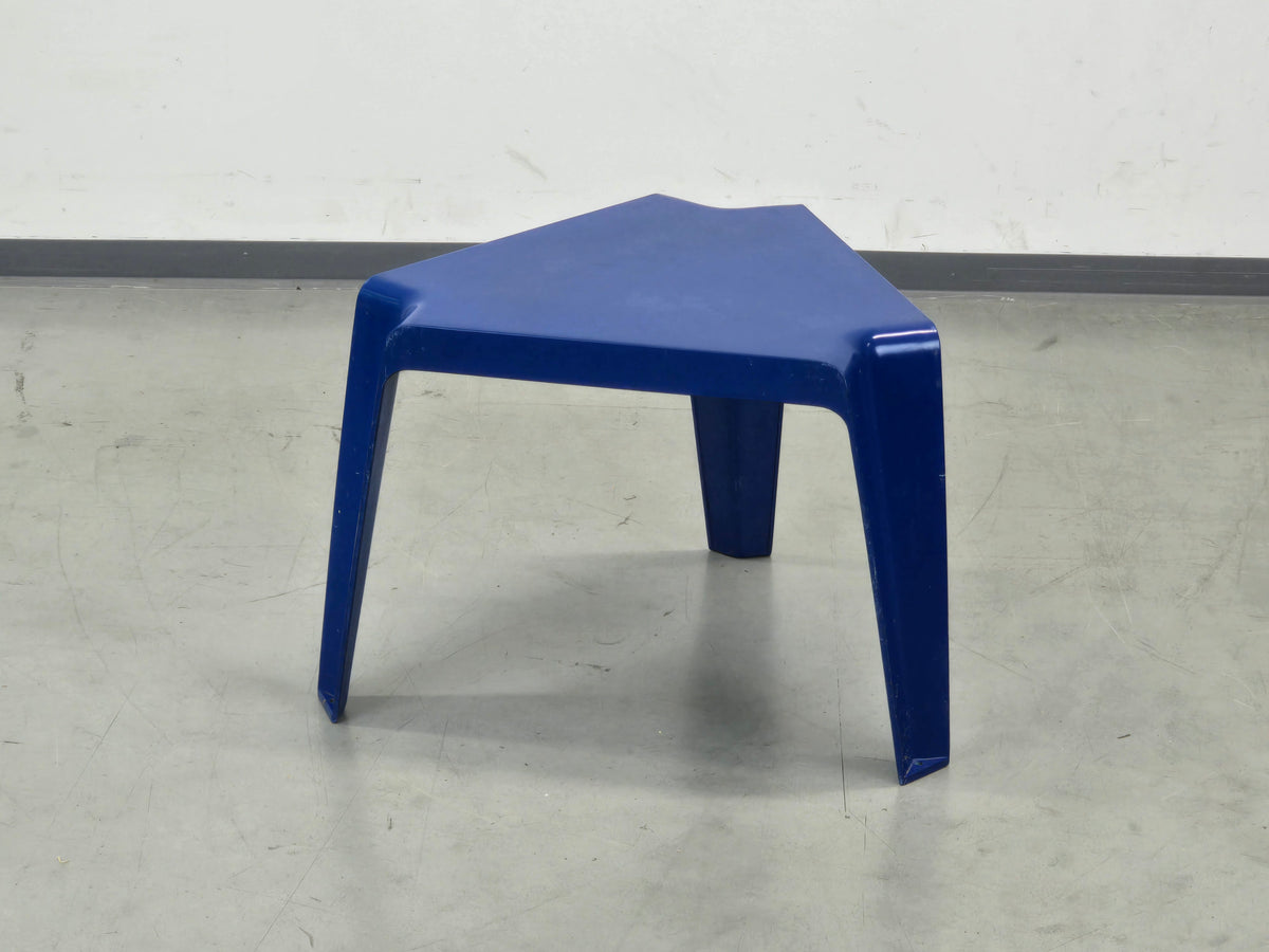 BOFINGER BEISTELLTISCH Helmut Bätzner Hocker GFK Space Age 70er Vintage Blau