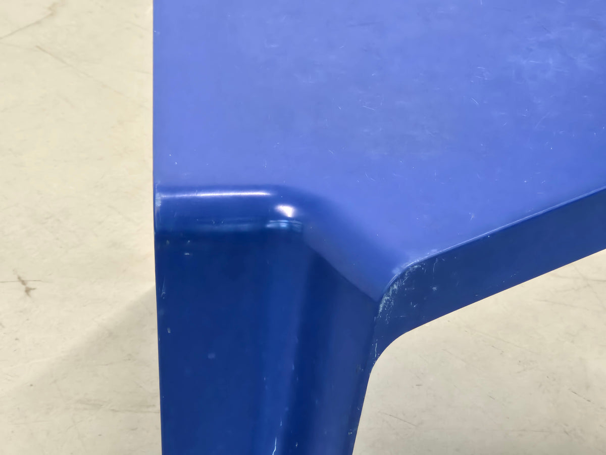 BOFINGER BEISTELLTISCH Helmut Bätzner Hocker GFK Space Age 70er Vintage Blau