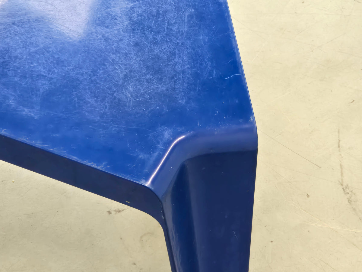BOFINGER BEISTELLTISCH Helmut Bätzner Hocker GFK Space Age 70er Vintage Blau