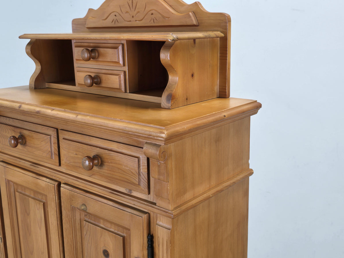 MASSIVHOLZ SCHRANK Kiefer Kommode Vertiko Landhaus Vintage Antik
