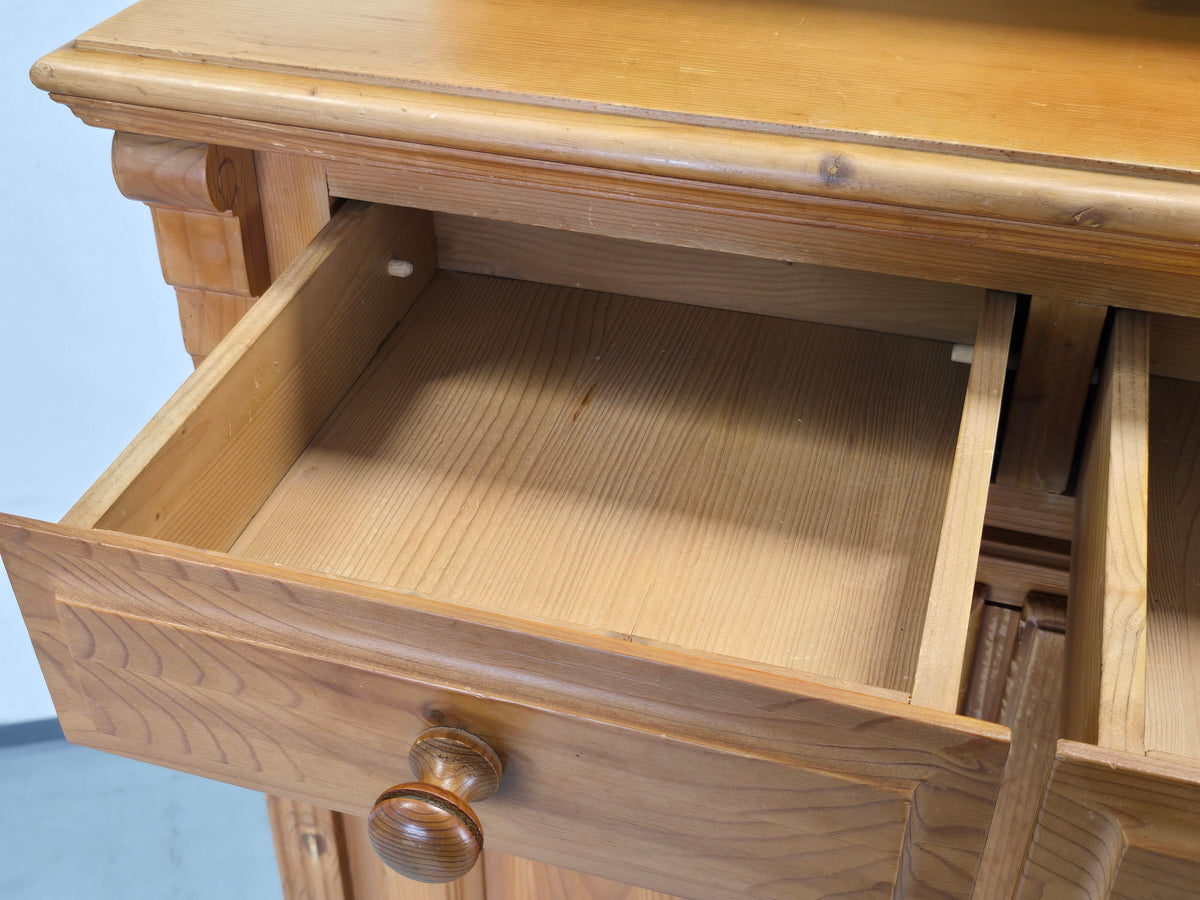 MASSIVHOLZ SCHRANK Kiefer Kommode Vertiko Landhaus Vintage Antik