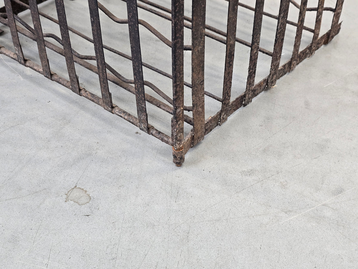 WEINREGAL ANTIK Weinschrank Eisen Weinkäfig Abschließbar Metall