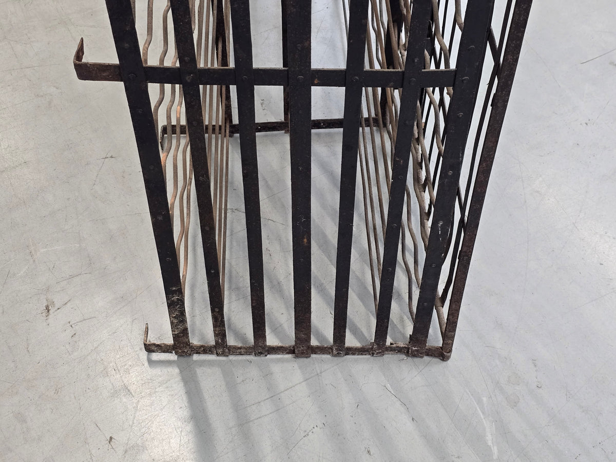 WEINREGAL ANTIK Weinschrank Eisen Weinkäfig Abschließbar Metall