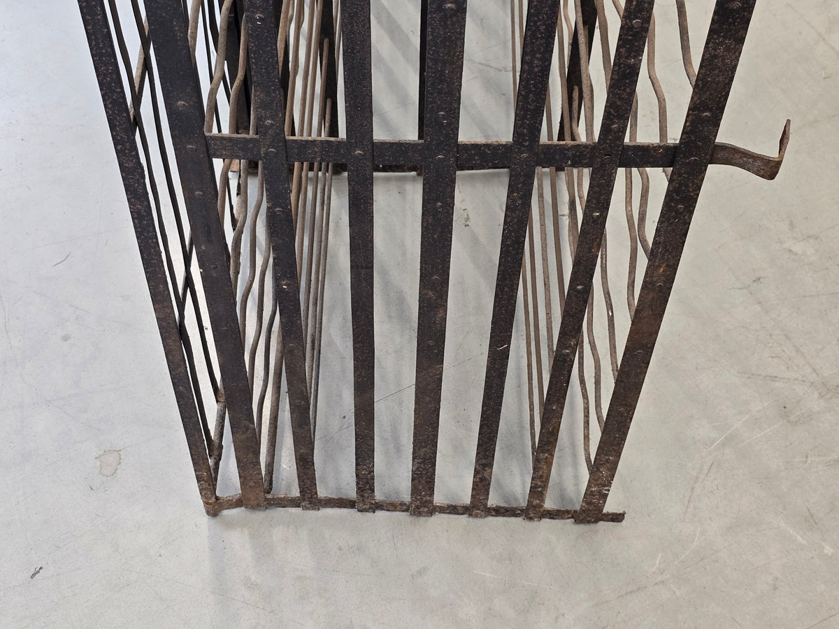 WEINREGAL ANTIK Weinschrank Eisen Weinkäfig Abschließbar Metall