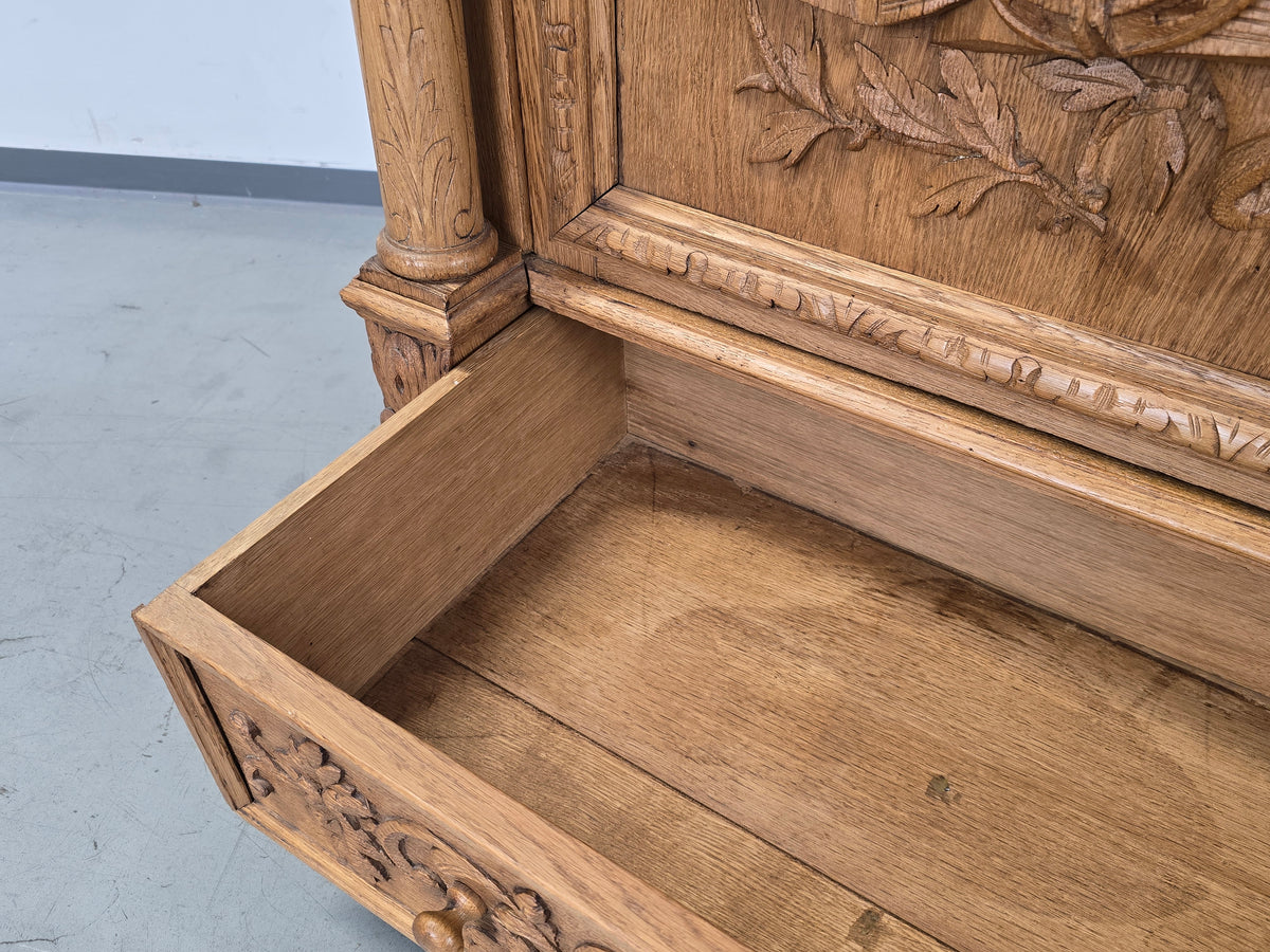 VITRINESCHRANK EICHE Antik Bibliothek Schrank Gründerzeit Vitrine