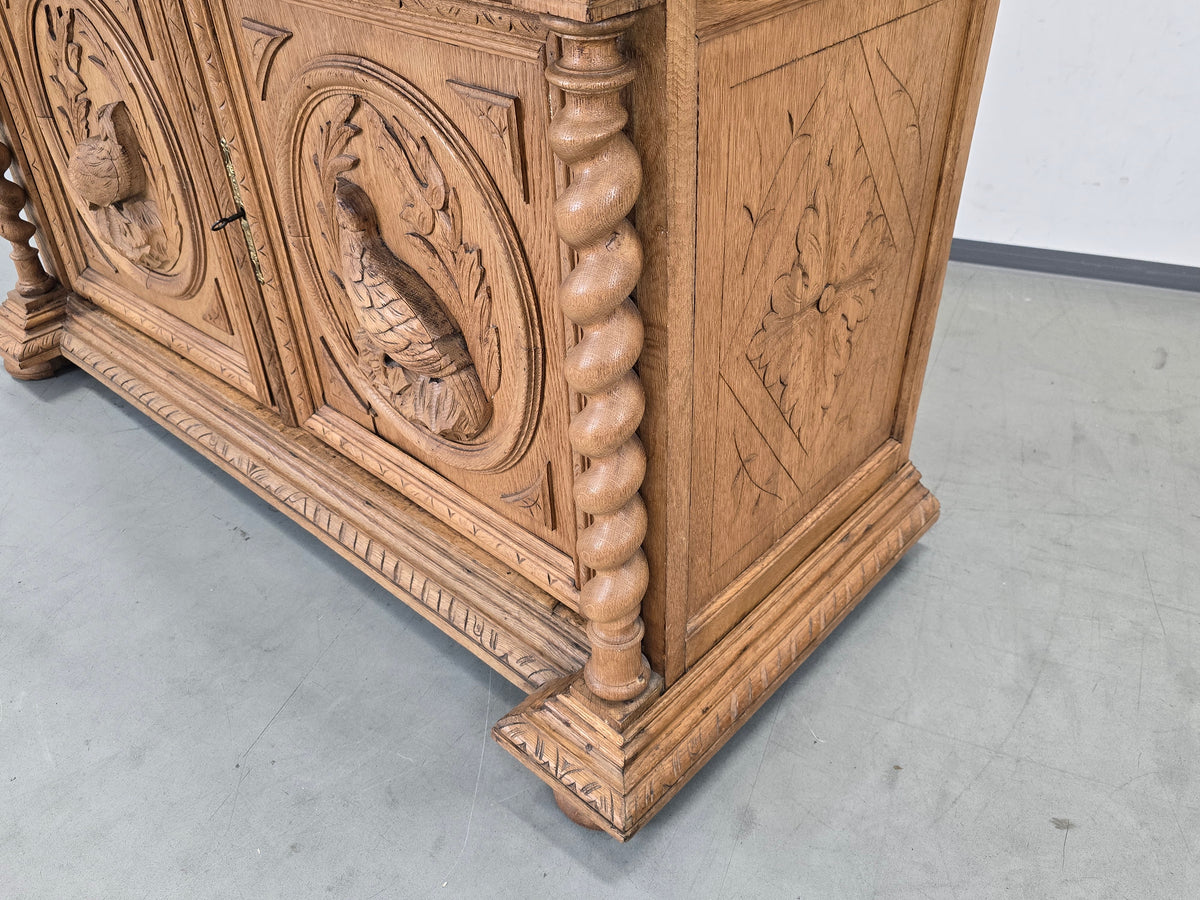 HENRI II BUFFET Antik Eiche Massiv Schrank Gründerzeit Jagdschrank