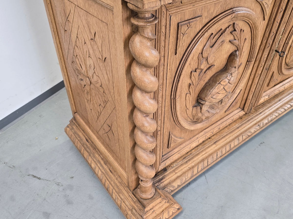 HENRI II BUFFET Antik Eiche Massiv Schrank Gründerzeit Jagdschrank
