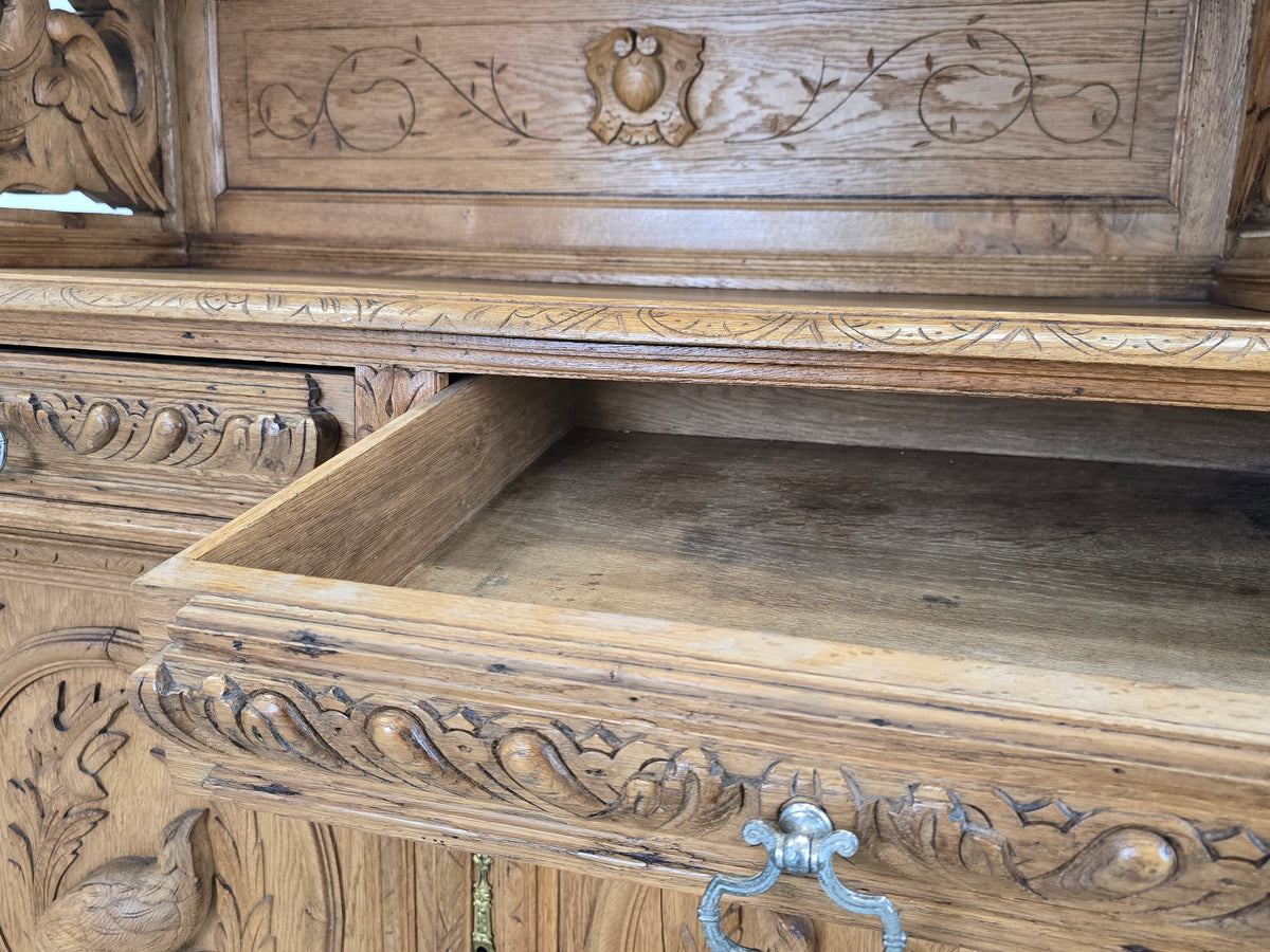 HENRI II BUFFET Antik Eiche Massiv Schrank Gründerzeit Jagdschrank