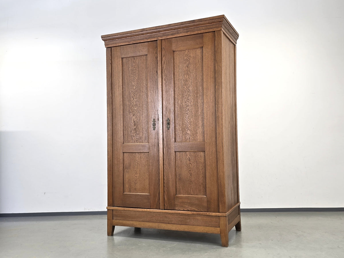 KLEIDERSCHRANK EICHE Massiv Schrank Dielenschrank Antik Holz Vintage