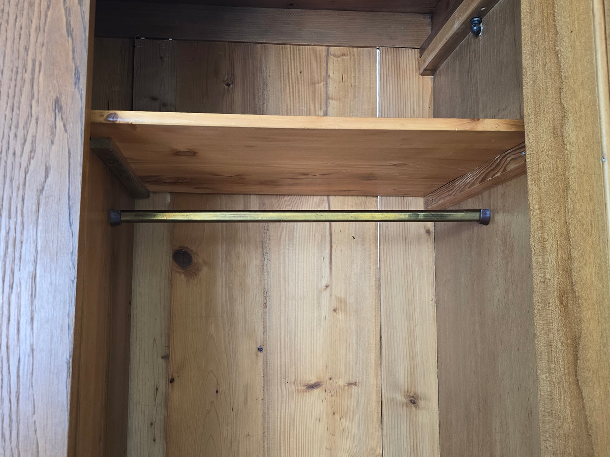 KLEIDERSCHRANK EICHE Massiv Schrank Dielenschrank Antik Holz Vintage