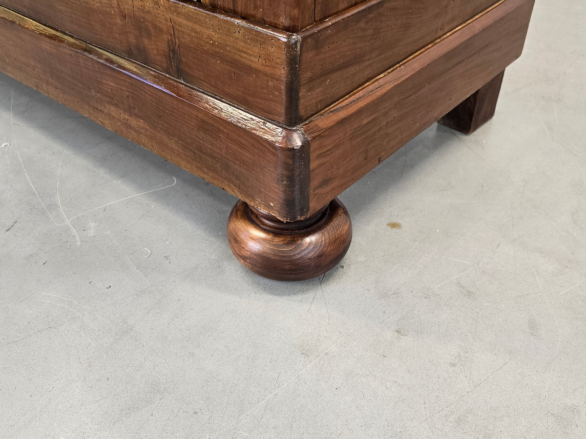 ANTIKER BAROCKSCHRANK Nussbaum Schrank Dielenschrank Kasten Biedermeier