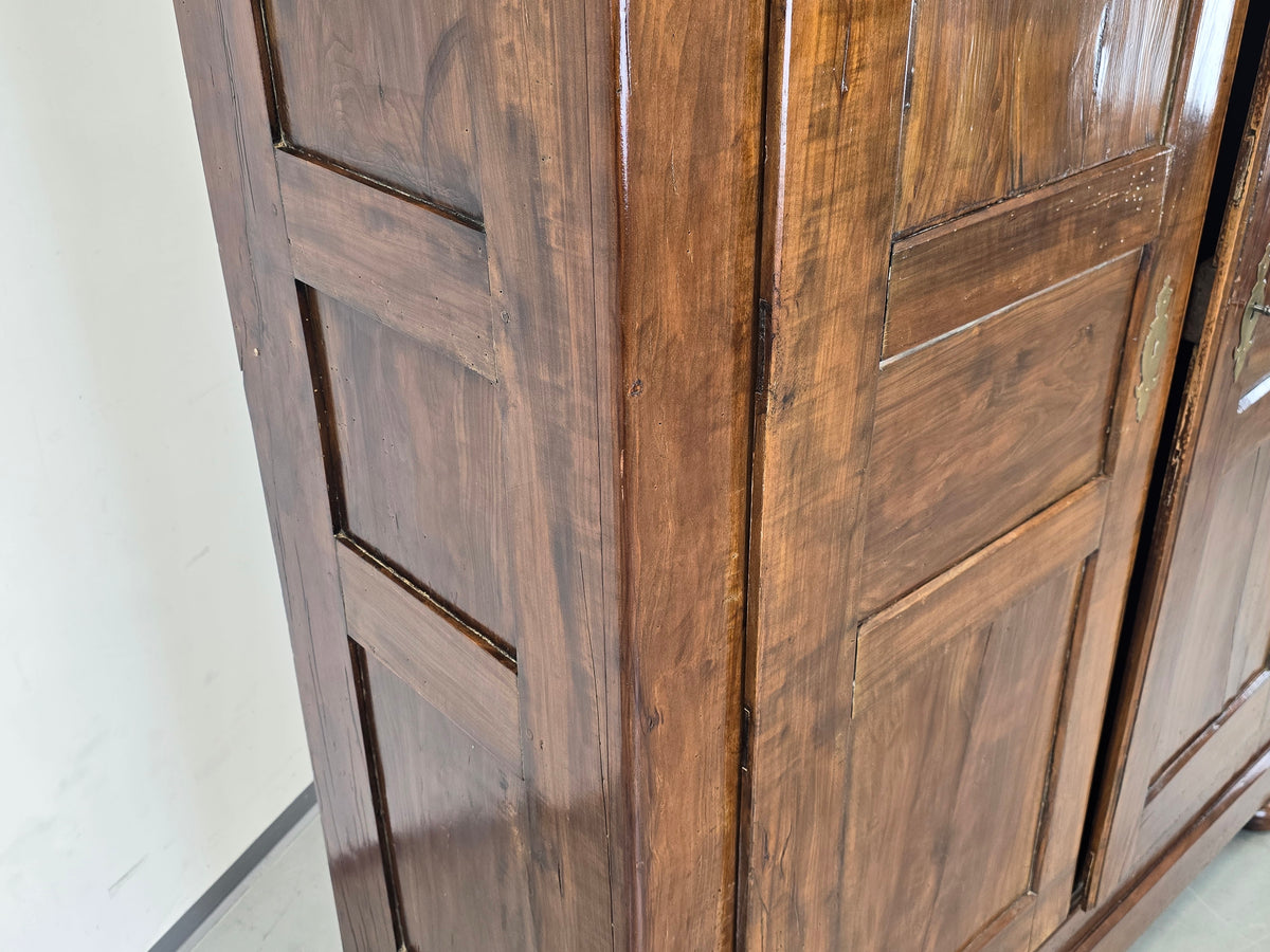 ANTIKER BAROCKSCHRANK Nussbaum Schrank Dielenschrank Kasten Biedermeier