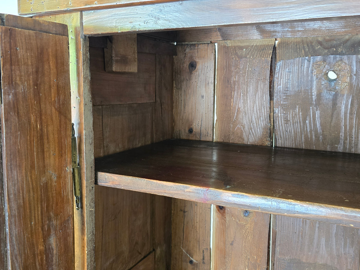 ANTIKER BAROCKSCHRANK Nussbaum Schrank Dielenschrank Kasten Biedermeier