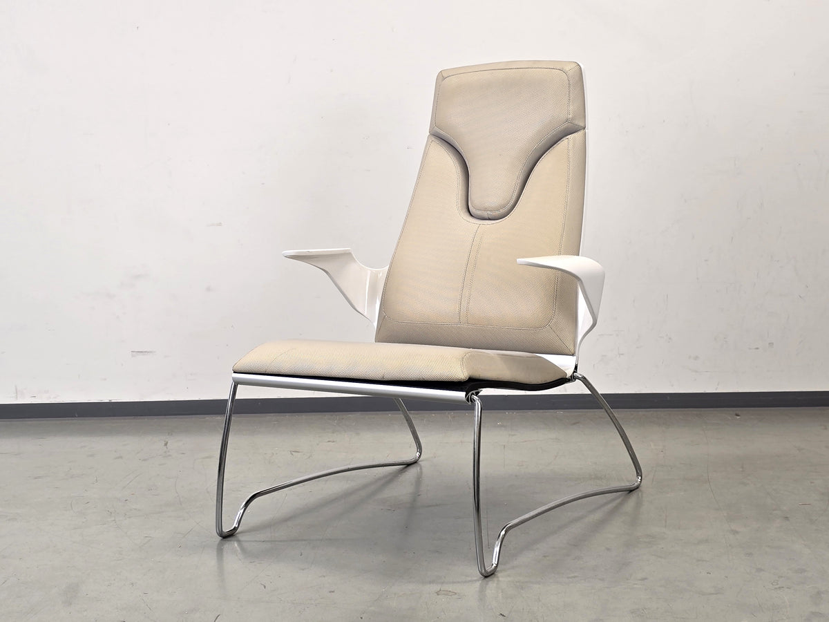 STRESEMANN SESSEL Hocker Michael Neumayr Lounge Chair Kufen Chrom