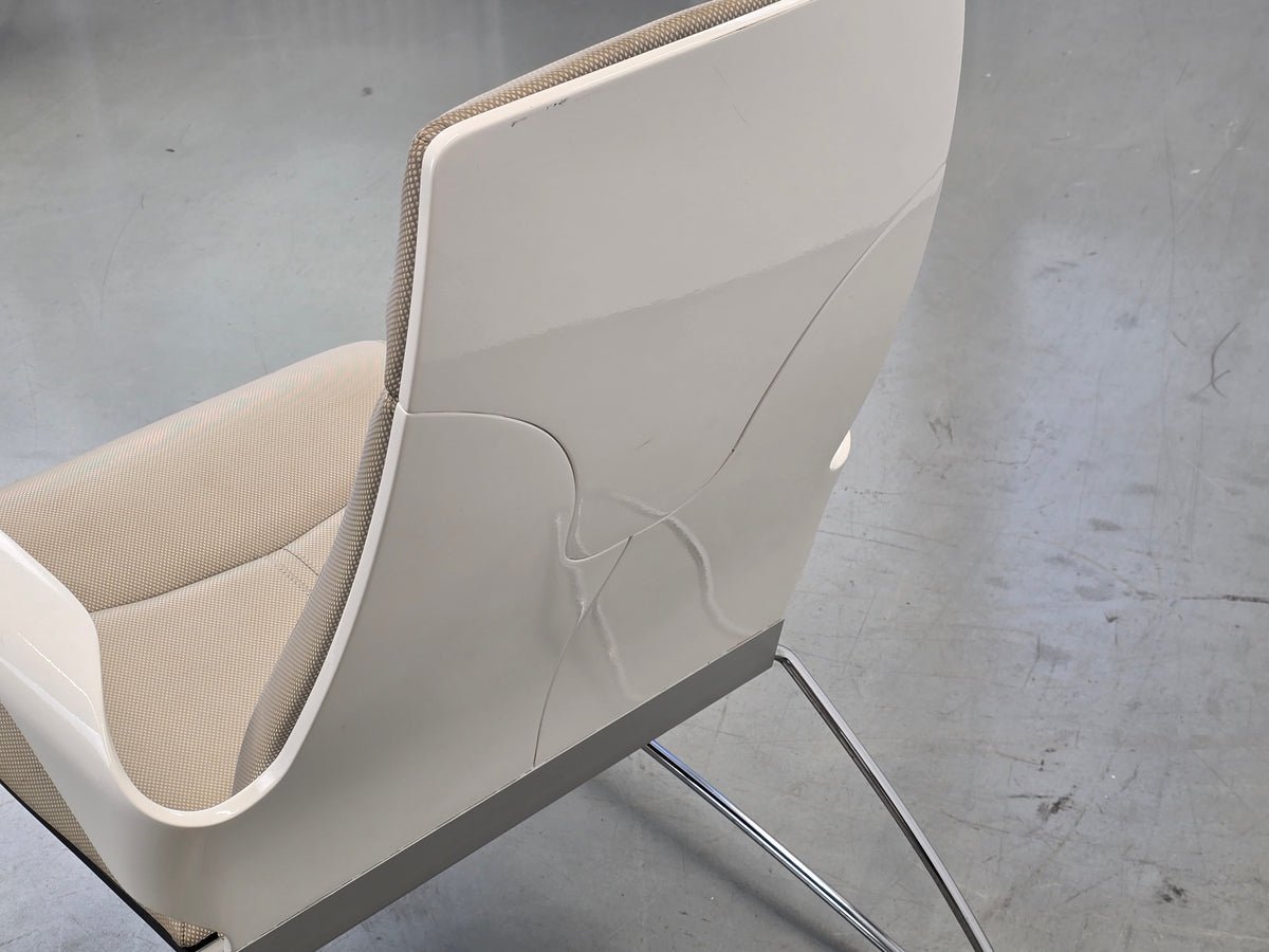 STRESEMANN SESSEL Hocker Michael Neumayr Lounge Chair Kufen Chrom