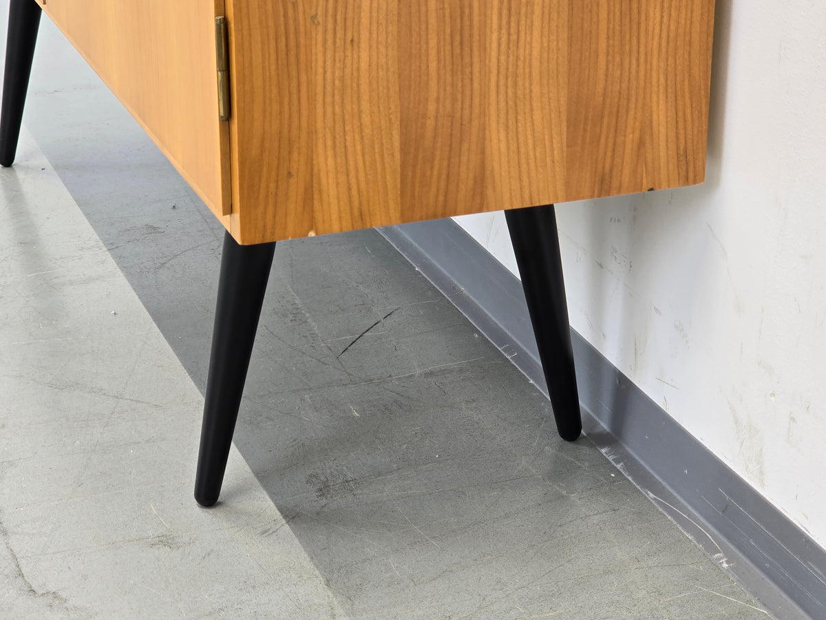 MID CENTURY KOMMODE Kirschbaum Sideboard Vintage Holz Retro 60s