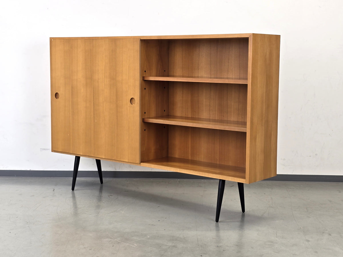 MID CENTURY SIDEBOARD Highboard Kommode Vintage Schiebetür 60s 1960er