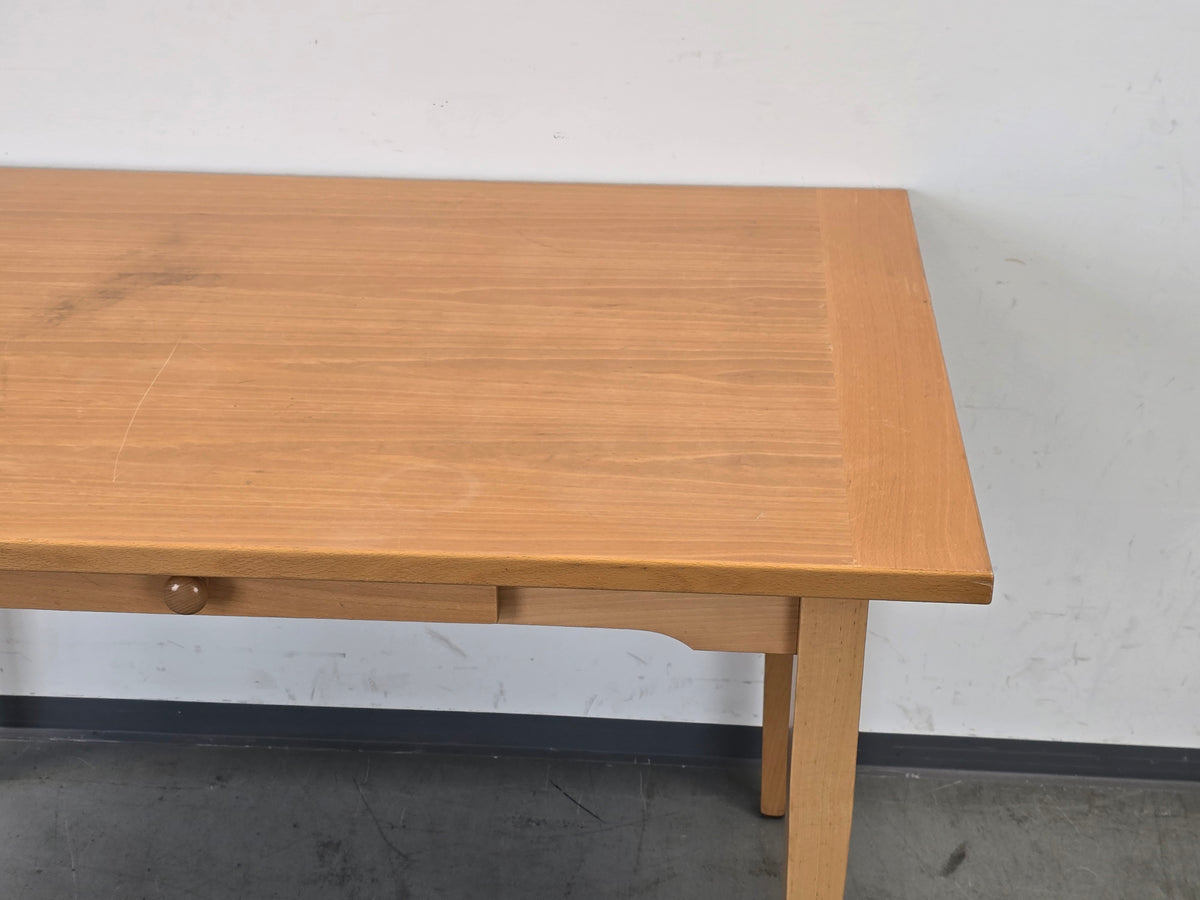 VOLLHOLZ TISCH Esstisch massiv Holz Vintage Schublade Schreibtisch